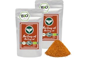 ‎AZAFRAN Azafran BIO Rotes Thai Curry Pulver, thailändische Küche, Currypulver rot asiatisch 500 g