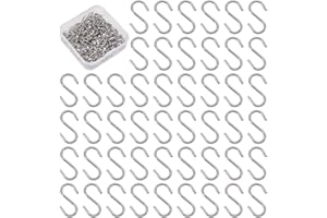 PH PandaHall 150pz Mini Ganci a Forma di S Gancio a S Acciaio Inox Piccoli 14mm Gancio in Metallo per Fai Da Te Gioielli Pendenti Catena Chiave Tag Portachiavi da Appendere
