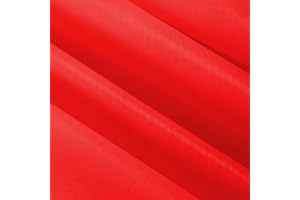 9KM DWLIFE 40D wasserdichtes Ripstop-Nylongewebe, 85 g, PU-Beschichtung, reißfest, für Outdoor-Abdeckung, Zelt, Drachen, Tasche, Material (Jägerorange, 1 m (100 cm x 152 cm)