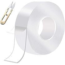 Nastro Biadesivo Nano Tape - 4 Metri, Gel Trasparente Rimovibile, Riutilizzabile E Senza Residui