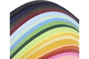 K BEADS Paper Quilling Strips Mixed 390cm x 3mm Pack of 110+