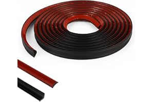 ORTVIAI 8m Zierleisten Selbstklebend, 12x9mm Deckenleisten Selbstklebend, TPE Dreieck Deckenleisten, Wandleisten Viertelstab, Eckleiste Selbstklebend für Wandkanten, Eckendekor, Schrankkanten… (Schwarz)