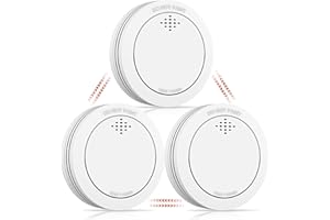 XINDUM 10 Jahre Rauchmelder mit Magnethalterung, Vernetzter Rauchalarm mit 5 Jahren austauschbarer CR123A-Batterie, 85 dB Alarm, Stummschaltung, Warnung bei niedrigem Batteriestand,3 Stück