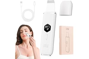 CARER SPARK Peeling Ultrasónico Facial Skin Scrubber Limpiador Ultrasonidos Facial con 4 Modos e Intensidad Ajustable,Limpieza Profunda Eliminación de Puntos Negros Exfoliación Suave Recargable USB
