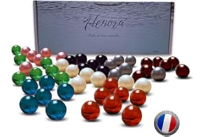 HENORA Coffret 52 Perles Bain Naturelles d'Huile de Soja Sans Paraben|8 Parfums Enchanteurs|Boules Hydratantes & Relaxantes pour Bain|Peau Douce, Lisse & Parfumée | Cadeaux Noël, Anniversaire, Saint-Valentin