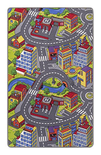 misento 293302 - Alfombra Infantil, 165 x 100 cm, diseño de Ciudad