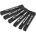 Holiberty 6 PCS Compressed Charcoal Stick Drawing Charcoal Assorted Hard Medium Soft Woodless Jumbo Charcoal Pencil for Sketching, Drawing, Shading - Black