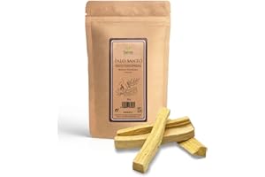 SALVIA | Incenso naturale Palo Santo 50g | appro 5-7 Uni | Bastoncini di incenso | specie di albero che brucia bene | Autentico dal Perù | Legno sacro | Legno puro per la purificazione energetica