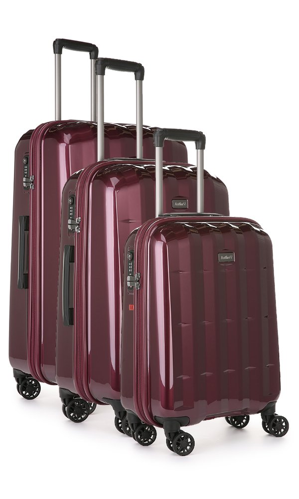 I I Antler Global DLX 4W Set of 3 Koffer, 80 cm, 225 liters, Rot