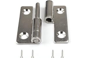 XCYROIIY 4 cerniere in acciaio lunghe 5,1 cm, piccole cerniere per porte con coperchio destro, cerniera a bandiera in acciaio inox