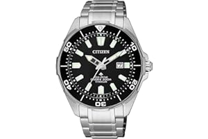 Citizen Mężczyźni Promaster Marine Eco-Drive Zegarek, Czarny/Srebrny, 44 mm