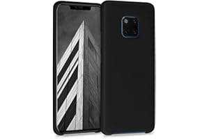 kwmobile Carcasa Compatible con Huawei Mate 20 Pro Funda - Case TPU y Silicona antigolpes - Apto Carga inalámbrica - Negro Mate