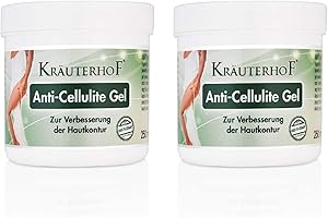 Kräuterhof® Anti Cellulite Gel Duo Set (2 x 250ml) – mit hochdosiertem Koffein & Carnitin und angenehmen Wärme-Effekt & erfri
