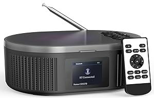 Desobry CD Player portable with LCD Screen 2025 upgraded version with bluetooth AUX USB input FM Radio Anti Skip Function Remote control