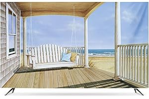 HBLZGBL 42-43" Indoor-TV-Abdeckung, Schutzhülle TV Polyester-Gewebe Umweltfreundliches Drucken und Färben Staubdicht und wasserdicht für Flat Curved TV, Smart TVs (Color : A, Size : 45")