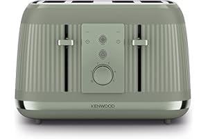 Kenwood Dusk Toaster, 4 Slot Toaster, Reheat, 5 Browning Settings, Defrost and Cancel Functions, Pull Crumb Tray, TFP30.000GN, 1800W, Olive Green