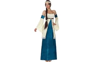 Atosa Disfraz Dama Medieval Mujer Adulto Noble Azul