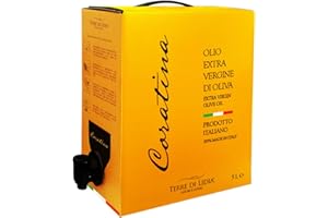 TERRE DI LIDIA SAPORI E SAPERI DI PUGLIA Terre di Lidia - Olio extravergine di oliva - 1 bag in box (5 L) - scatola con rubinetto laterale - Filiera corta, Campagna 2024/2025 - Varietà Coratina, Gusto intenso - Produzione 100% italiana