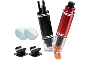 MUHOGXIO 2 Stück Auto Notfallhammer, 2 in 1 Gurtschneider Notfallhammer,Sicherheitshammer Auto für Autoscheiben, Glasbrecher Auto Essentials,mit Testglas fürs Auto,Bus(Schwarz+Rot)