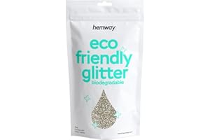 Hemway Eco Friendly Biodégradable Glitter 100 g / 3,5 oz cosmétique Bio Safe Étincelle végétalien pour le visage, fard à paupières, Craft - 1/40" 0.025" 0.6mm - Champagne