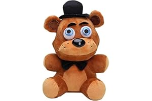 FNAF Plushies - Peluche Fre-ddy - Tous les personnages (17,8 cm) - Five Nights FNAF : Springtrap, Foxy, Bonnie, Lapin, Marionnette, Chica - Poupée pour enfants - Cadeaux pour les fans de FNAF (2)