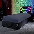 X-Rocker Cosmos RGB Single Gaming Bed with Neo Motion LED Lighting, Single 3ft Bedstead Frame, PU Faux Leather Headboard 30 RGB LED Lighting Options - BLACK