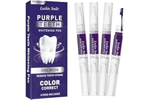 LUCKIN SMILE Purple Teeth Whitening Pen, Purple Toothpaste for Teeth Whitening, Color Corrector Toothpaste,Teeth Whitening Kit for Sensitive Teeth, 4 Pen