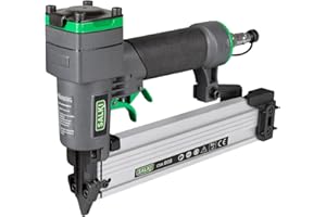 SALKI CSK PB08 Clavadora Neumática - Pistola de Clavos Neumática, Clavadora para Trabajos de Carpintería, Compatible con Clavos BRADS y PIN de 0,8mm (GA21) de 15 a 35mm de longitud.