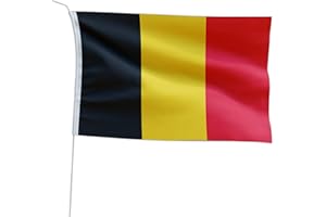 Marineo Bandera del país anfitrión para barco o moto – 20 x 30 cm, Países Bajos Holanda – Bélgica