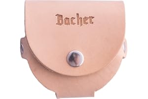 Bacher Leather Pouch for Sharpening Puck Stone - Sheath for Axe/Hatchet Sharpener - Sharpening Stones Accessories - Cover fits Lansky Puck