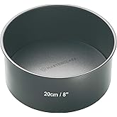 MasterClass 20 cm Deep Cake Tin with PTFE, PFOA and BPA Free Non Stick, Robust 1mm Thick Carbon Steel and Loose Bottom, 8 Inc