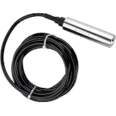 LICAEVEY Liquid Level Sensor, 4-20 MA Submersible Shot Type, 0-5 M Depth Range, 24 V DC Hydrostatic Probe, 316 Stainless Stee