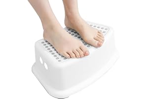 BINIVEIL Tabouret De Toilette | Marche Pied Toilette | Tabouret pour Enfantes Antidérapant | Marchepied Antidérapant | Repose Pied Toilette | pour Enfant, Adultes Et Seniors Soulage La