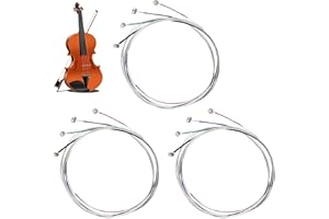 GMENTS Violin Strings 4/4 Set 12Pcs Violin Full Size Strings Kits G D A E Gauge Universal Classic Silver Steel Strong Fiddle String with Nickel-Plated Ball Head for 4/4 3/4 1/4 1/2 Instruments, 3 Sets