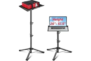 CAHAYA Projector Tripod Stand Laptop Stand Portable Projector Laptop Stand Multifunctional DJ Rack Stand with Adjustable Height for Outdoor Movies, Computer, Book, DJ Equipment CY0331