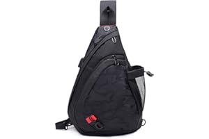 FANDARE Leggero Zaino Monospalla Sling Bag Borsa a Spalla Uomo Donna Borsello a Tracolla con USB per Scuola Outdoor Sportiva Ciclismo Viaggio Hiking Camping Crossbody Backpack Durevole Poliestere