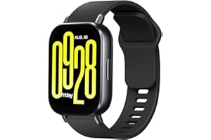 Tobfit Correa de Silicona Original Clásica, Pulseras de Repuesto Deportiva Impermeable para Xiaomi Redmi Watch 5 Active/Redmi Watch 5 Lite, Negro