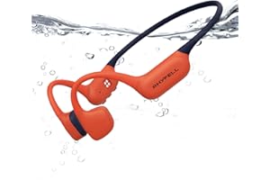 Rhyfell Bone Conduction Headphones for Swimming, IP68 Waterproof Headphones with MP3 Mode 32GB Memory, Bluetooth 5.4, Open-Ear Design, Secure Fit for Running, Fitness and Cycling