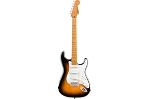 Squier by Fender Classic Vibe '50s Stratocaster®, Vintage inspirierte E-Gitarre mit kraftvollem Sound, geeignet für Rock, Blues und Pop, Hochwertige Verarbeitung, 2 Colour Sunburst