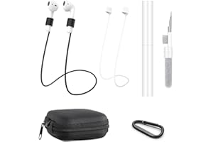 YI BOUTIQUE 2 cinghie magnetiche anti-perdita, Kit Pulizia, Laccio Magnetico Strap per AirPods per Cuffie e Auricolari Senza Fili Wireless Anti Smarrimento in Silicone