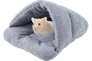 QUACOWW Guinea Pig Bed Cave Beds Soft Warm Rat Bed Soft Fleece Guinea Pig House Small Pet Nest Cave Bed Toy Hamster Bed for Chinchilla Squirrel Hedgehog Rat Ferret (38x28cm)