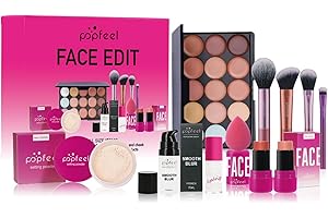 Flygragon Coffret Maquillage Femme ado Beauté 8 Pièces - Palette Maquillage yeux, correcteur, blush en stick, poudre libre, makeup pinceaux - Calendrier de l'avent Idée Cadeau Makeup Débutantes