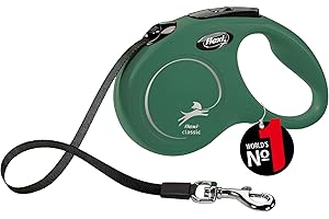 Flexi Classic S Sangle 5 m Vert Olive Laisse à Enrouleur pour Chien jusqu'à 15 kg