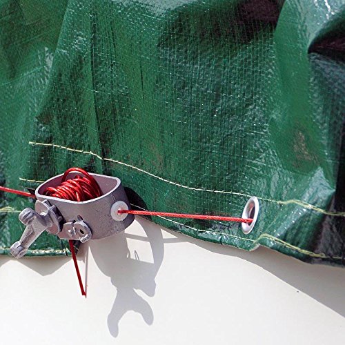 Pool Abdeckplane 180g/m² für Rundbecken grün/schwarz für Ø 3,50 – 3,60 m Rundpool | Exclusive Qualität von POOL Total - 2