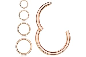 4 St Näsringar Hoop Örhängen,Kucheed 316L Kirurgiskt stål Septumring Helix Brosk Näsa Läppringar Kroppspiercing Smycken,18G-1