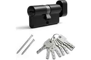 Låscylinder, Profilcylinder 60mm (30T/30), Nyckel cylinderlås med 8 horisontella nycklar, Cylinderlås i zinklegering, Lämplig