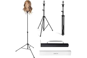 xnicx Wig Stand Mannequin Head Stand,Wig Tripod Height Adjustment(90-137cm) For Mannequin head,Manikin head,Canvas Foam Head,Hair Doll Head,for Wigs,Training and Hairdressing with Carry Bag