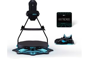 جهاز المشي VR KAT Walk C2 Plus Enhance丨مزود بتغذية راجعة بالاهتزاز وتقليل الضوضاء وعجلات مدمجة丨حركة 360°丨محول Nexus وأحذية丨متوافق مع SteamVR وQuest丨EU 44