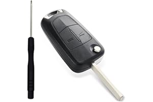 Kesiku Vauxhall Key Fob Replacement for Opel Astra Antara Zafira Tigra Corsa Vectra Meriva Insignia Signum - Remote Car Cover Case With Screwdriver