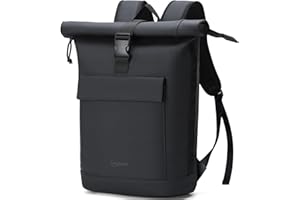 Lekeinchi Rolltop Backpack for Men and Women, Elegant Laptop Bag, Waterproof with 17 Inch Laptop Compartment, Large Travel Backpack, Daypack, School, Travel, University